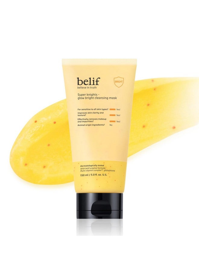 بليف بيليف سوبر نايتس - قناع تنظيف متوهج، قناع ومنظف للوجه ٢ في ١ مع مركب فيتامينات متعددة وغلوتاثيون | لجميع أنواع البشرة والبشرة الحساسة | منتجات العناية بالبشرة الكورية (١٤٠ مل) - Image 1
