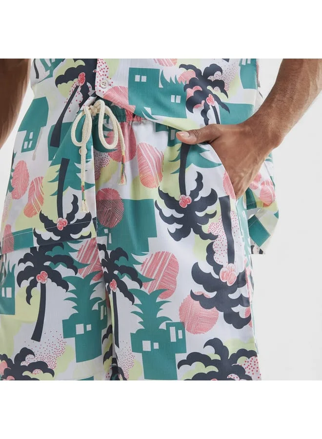 Splash FAV All-Over Print Shorts with Drawstring Closure and Pockets