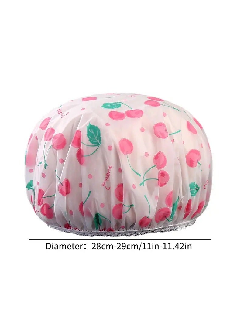 Goolsky 1PC Shower Cap Waterproof Bath Hat Thickened Cap Women Spa Hair Salon Supplies Shower Cap Bathroom Accessories - Image 2