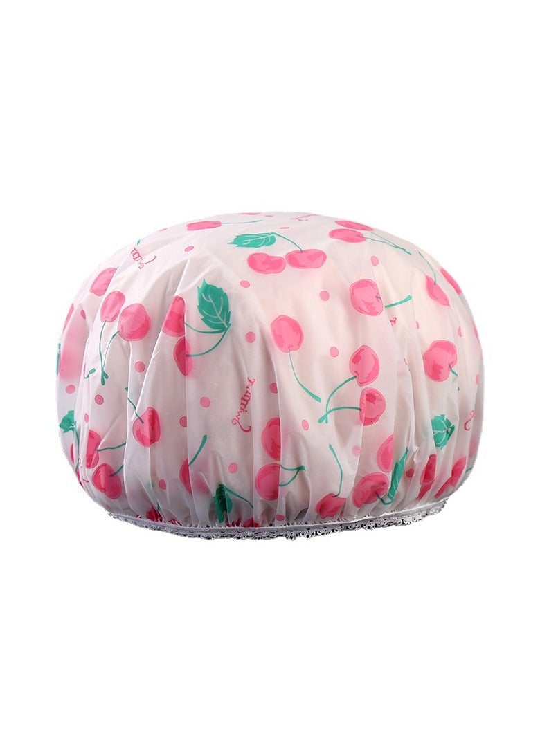 Goolsky 1PC Shower Cap Waterproof Bath Hat Thickened Cap Women Spa Hair Salon Supplies Shower Cap Bathroom Accessories - Image 4
