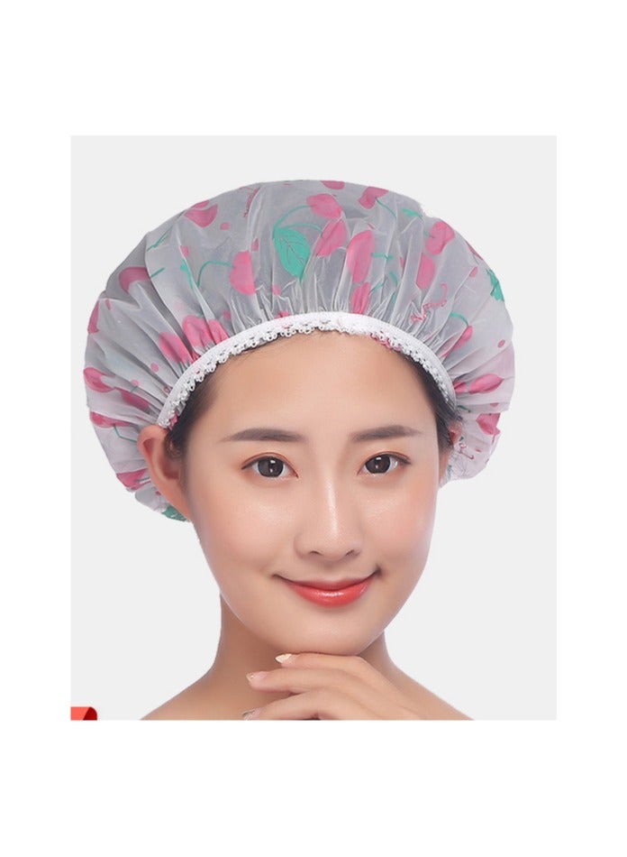 Goolsky 1PC Shower Cap Waterproof Bath Hat Thickened Cap Women Spa Hair Salon Supplies Shower Cap Bathroom Accessories - Image 5