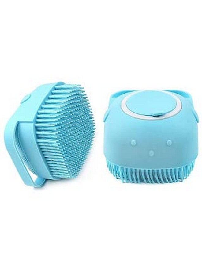 HOMETIC Silicone Soft Bath Body Brush with Shampoo Dispenser Scrubber-use in Shower Deep Cleaning Gentle Scrub Massage for Children, Men Women (Multicolor) - Image 1