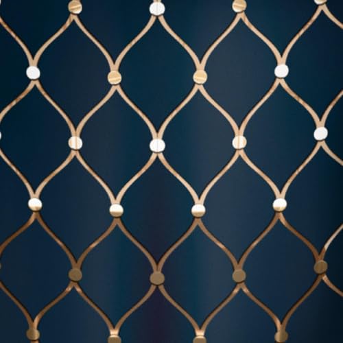 Main Street Peel and Stick Craft Paper. Navy and Gold Geometric Print -12-Pack of Luxury 16.75"x10" Panels. Embossed Paper for Art Projects, Crafts, DIY, Accent Wallpaper - Image 1