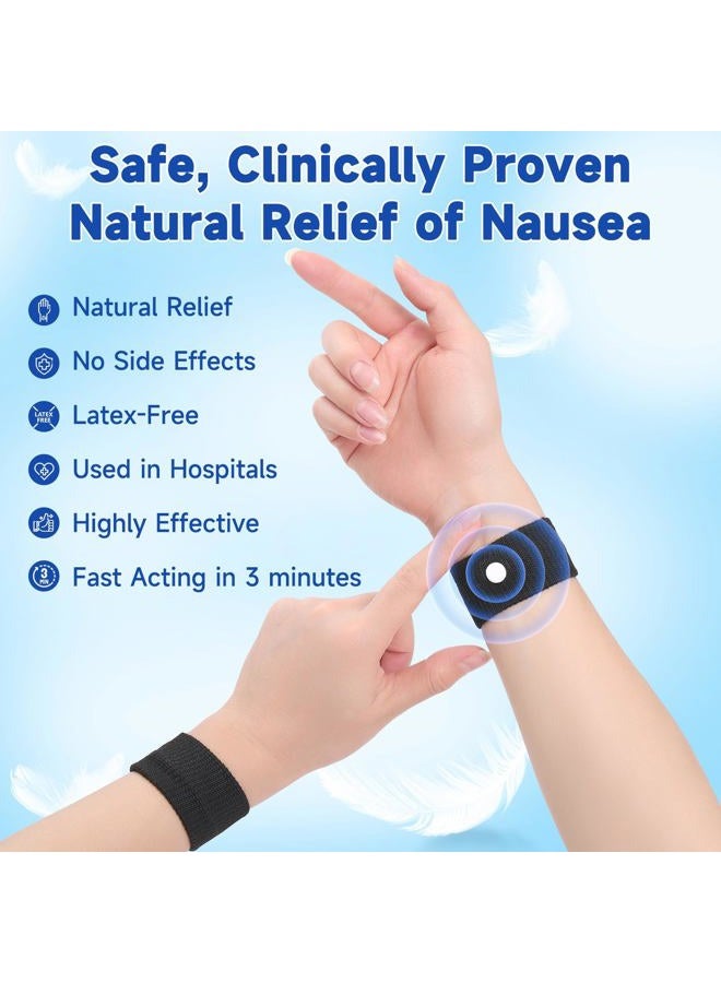 LYJEE 5 Pairs Motion Sickness Bands, Nausea Wristbands for Car Sickness, Relief Wristbans for Mornig Sea Flying Travel  - Image 5