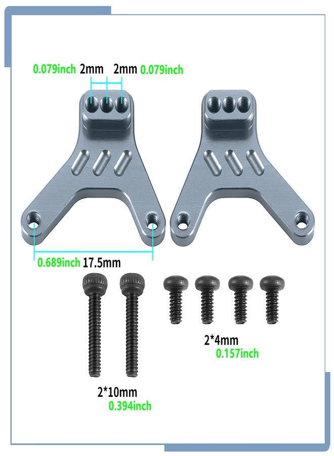Zolikar 2PCS RC Aluminum Alloy Rear Shock Mount Shock Tower for Kyosho Mini Z 4x4 1/18 Scale Jimny 1/24 Scale Wrangler, Titanium - Image 3