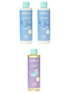 mini-u Honey Cream Hair Care Duo: Includes 1 Bottle of Honey Cream Shampoo and 2 Bottles of Honey Cream Conditioner - Perfect for Deep Cleansing, Intense Conditioning, and Nourishing All Hair Types 
