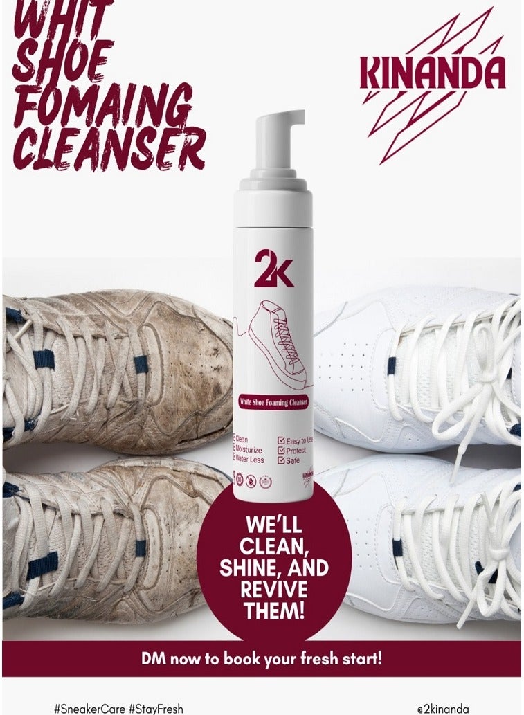 2كي White Shoe Foaming Cleanser – 150ml  - Image 3