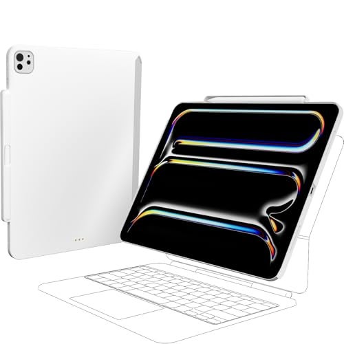 SwitchEasy CoverBuddy Lite for 2024 iPad Pro 13" - Case Compatible with Magic Keyboard for iPad Pro (M4), with Apple Pencil Pro Pencil Holder - White - Image 1
