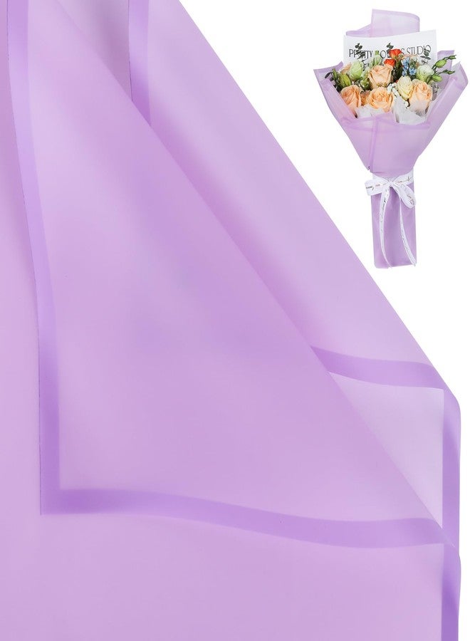 NESCCI 20 Sheet Flower Wrapping Paper - Waterproof Floral Bouquet Wrapping Paper, Florist Supplies Packaging Paper for Wedding Birthday Gift DIY (Lilac Purple) - Image 1