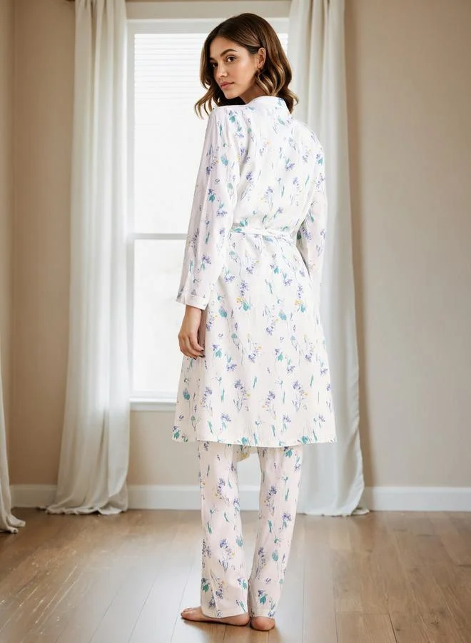 Splash FAV All-Over Print Robe and Pyjama Set