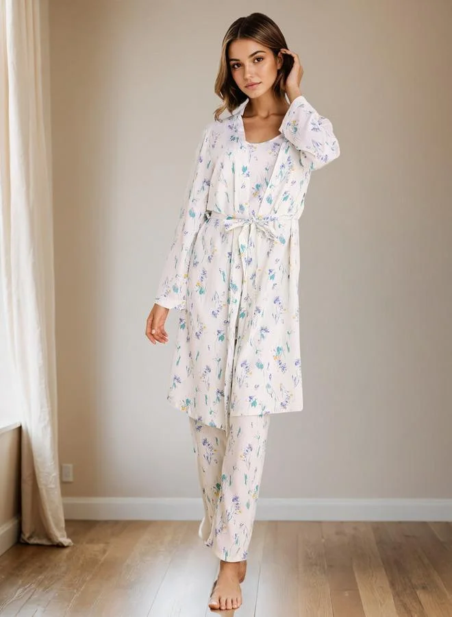 Splash FAV All-Over Print Robe and Pyjama Set