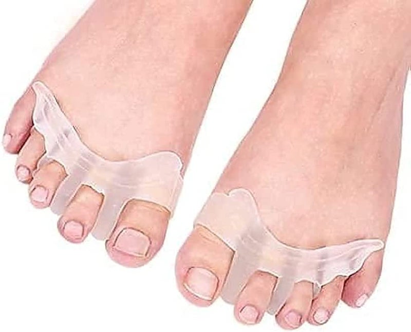 Toe Separators Gel Silicone Toe Spacers, Hammer Toe Straightener Spreaders, Overlapping Toe Corrector Toe Alignment for Bunion Pain Relief for Women Men Night and Day UseUniversal Size