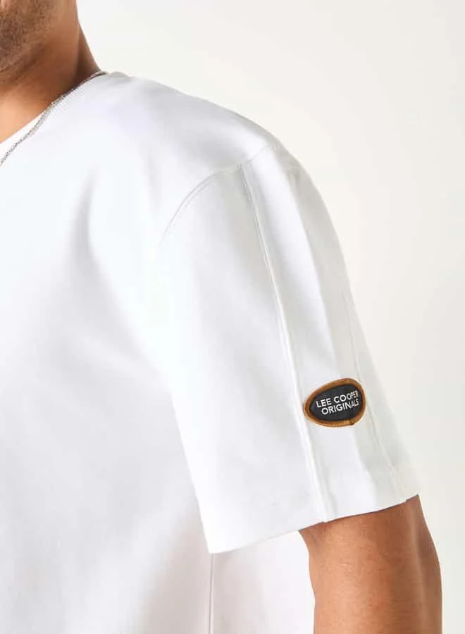 Lee Cooper Lee Cooper Printed Relaxed Fit T-shirt with Short Sleeves