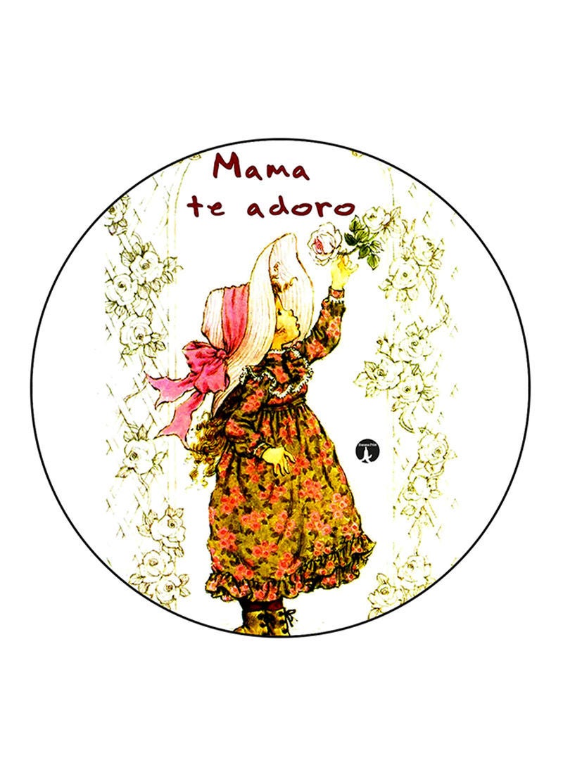 Girl Printed Mouse Pad  Multicolour
