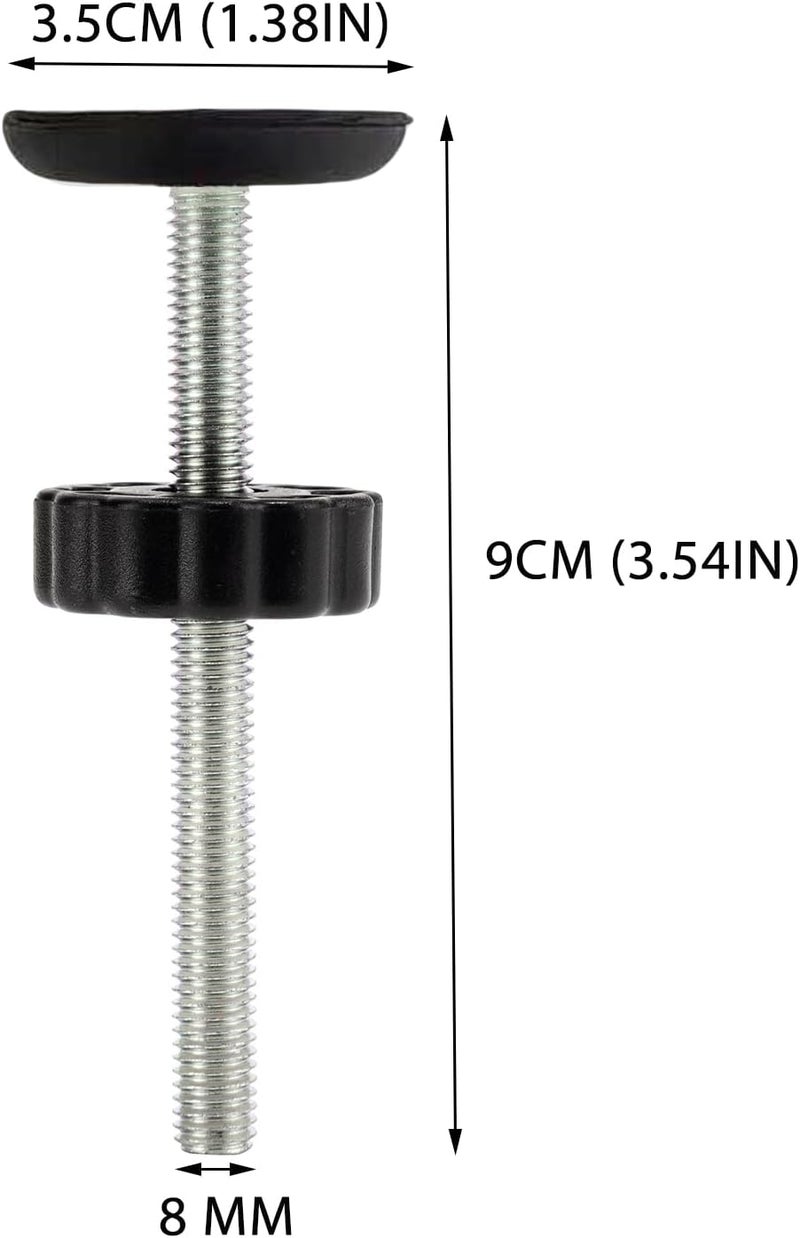 AMORBASE Baby Gate Spindle Rods 8mm(M8) - Replacement Threaded Screw Bolts Hardware Parts Kit Wall Protector for Pet Pressure Mounted Safety Door & Baby Stair Gates - Image 3