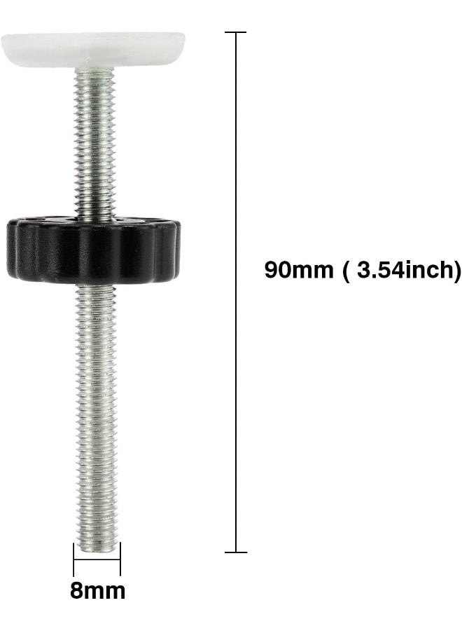 AMORBASE Baby Gate Spindle Rods 8mm(M8) - Replacement Threaded Screw Bolts Hardware Parts Kit Wall Protector for Pet Pressure Mounted Safety Door & Baby Stair Gates - Image 2