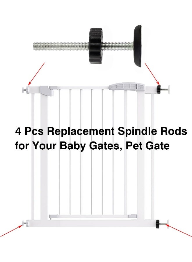 AMORBASE Baby Gate Spindle Rods 8mm(M8) - Replacement Threaded Screw Bolts Hardware Parts Kit Wall Protector for Pet Pressure Mounted Safety Door & Baby Stair Gates - Image 5