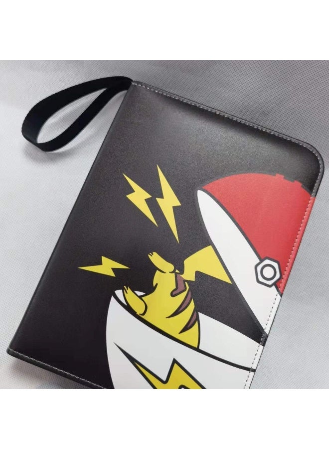 SHOWAY Pokemon Card Binder, 4 Pocket Card Trading Card Binder with 50 Removable Sleeves, Binder Holder Collector Album with Zipper Holder Up to 400 Cards, Large  - Image 5