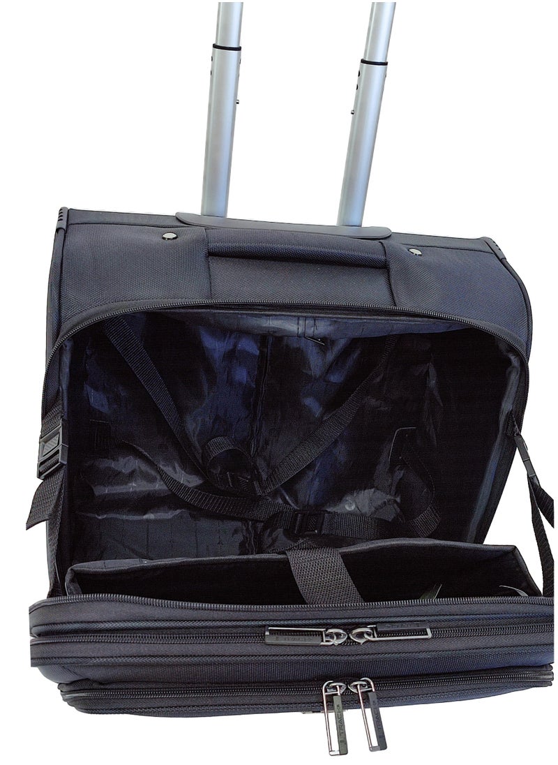 Track - Laptop Trolley Bag With Wheels  Cabin Crew Pilot Case Executive Business Briefcase - Image 1