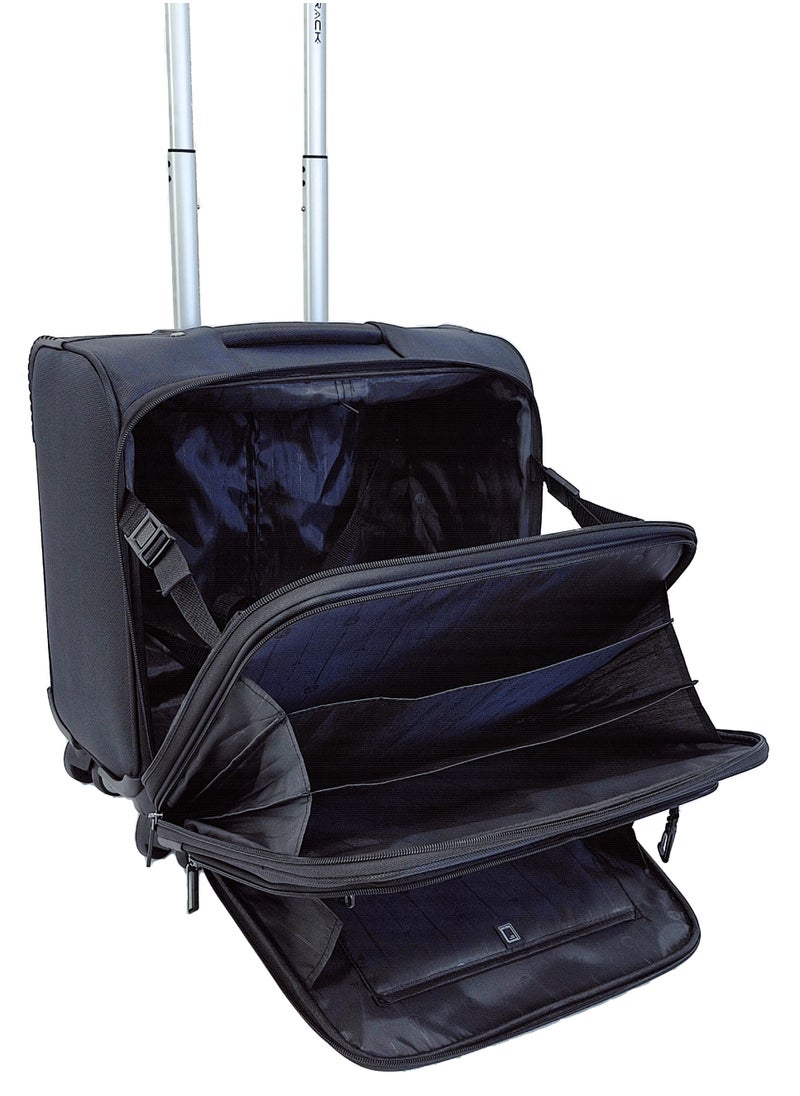 Track - Laptop Trolley Bag With Wheels  Cabin Crew Pilot Case Executive Business Briefcase - Image 1