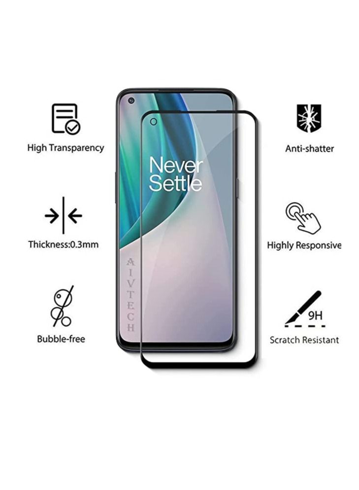 Phone Planet OnePlus Nord N10 5G Screen Protector Glass Full Glue Tempered Screen Guard Anti-Fingerprints Shatter-Resistant - Image 3
