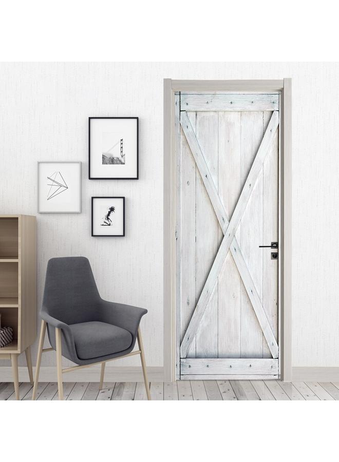 Bluejw 77/90cm3D High Simulation Door Series Door Stickers Removable Waterproof Wall Stickers Bedroom Living Room PVC Stickers A Generation Of Hair - Image 5