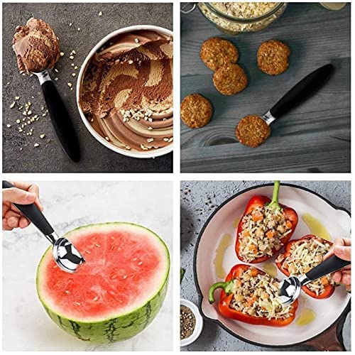 Plenaro Heavy Duty Stainless Steel Ice Cream Scoop with Non-Slip Handle – Strong Dessert Spoon for Hard Ice Cream, Sorbet, Gelato & Frozen Yogurt – Durable Kitchen Tool - Image 4
