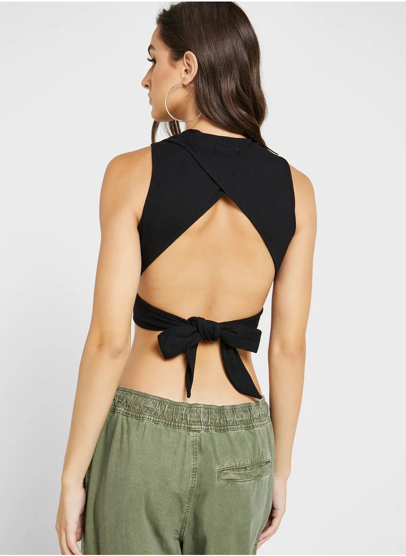 Ginger Cutout Back Top