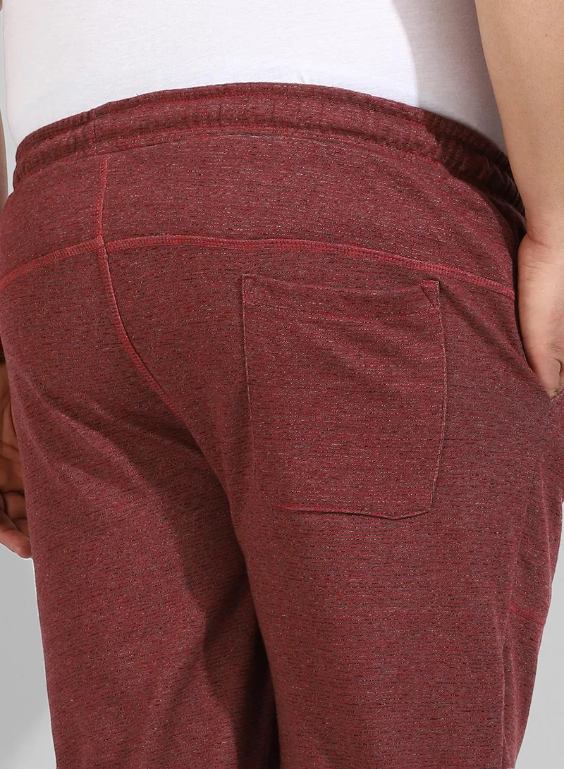 Instafab Plus Men's Cotton Solid Maroon Regular Fit Trackpants