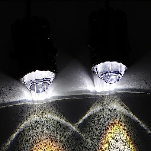 LOVMOTO Universal Motorcycle LED Driving Fog Lights 40W White and Amber LED Pods Projector Lights Mini drive DC Power Mini Driving Fog Light For All Motor-cycle, Bi-kes, Scoo-ters, C-ars, Projector Light 2 Color White/Yellow (U1 MINI DRIVE) - Image 3
