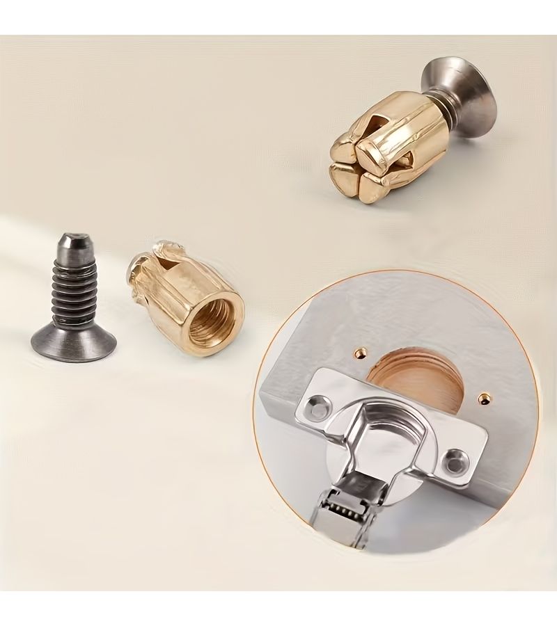32pcs Reusable Hinge Expansion Insert Kit for Door Panel Fastener Repair, Rust Proof Vintage Metal - Image 5
