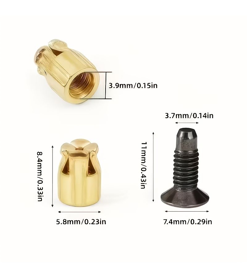 32pcs Reusable Hinge Expansion Insert Kit for Door Panel Fastener Repair, Rust Proof Vintage Metal - Image 2