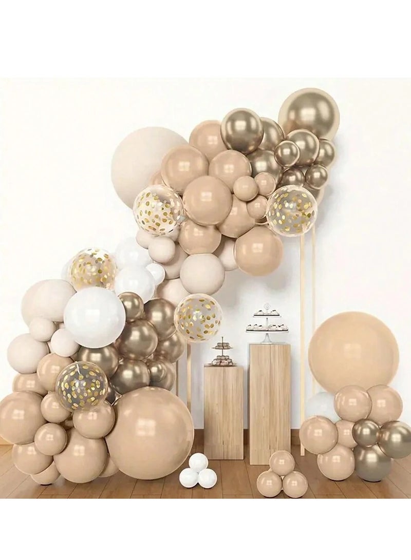 Engagement, Wedding, and Baby Shower Decorations Pink, Gold, and White Balloons with Gold Confetti 53 Pieces - Image 4