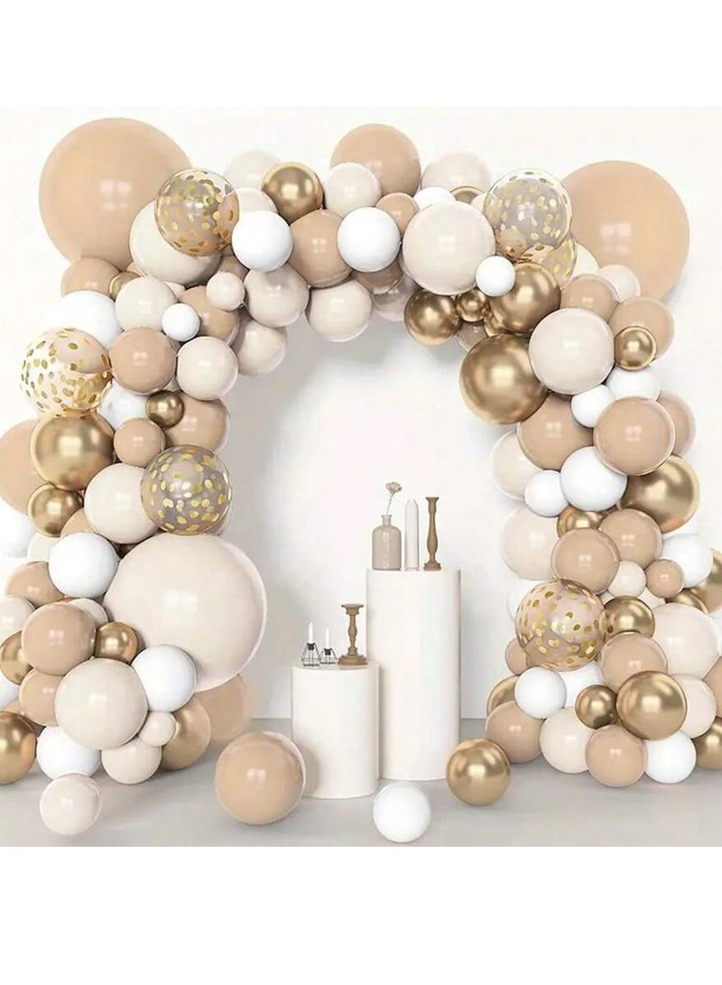 Engagement, Wedding, and Baby Shower Decorations Pink, Gold, and White Balloons with Gold Confetti 53 Pieces - Image 2