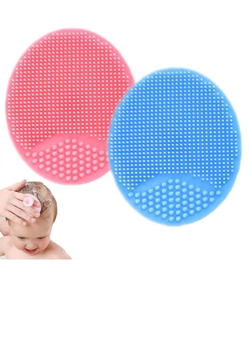 Gonice Baby Bath Brush,2 Pack Baby Silicone Bath Brush，Baby Cradle Cap Brush | The SkinSoother Baby Essential For Dry Skin Cradle Cap And Eczema  - Image 1