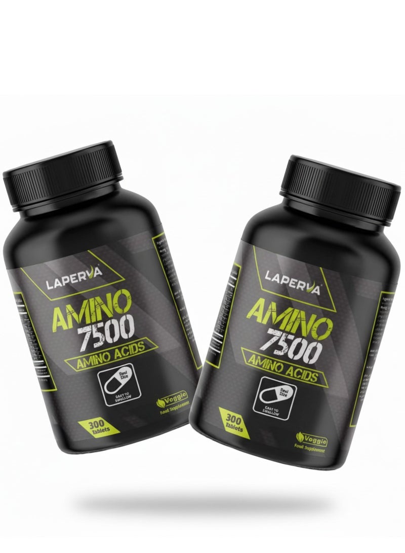 Laperva Amino Tablets, 7500 mg, 300 Tablets, Lean Muscles Growth, Protects Muscles, Pack of 2 - Image 1