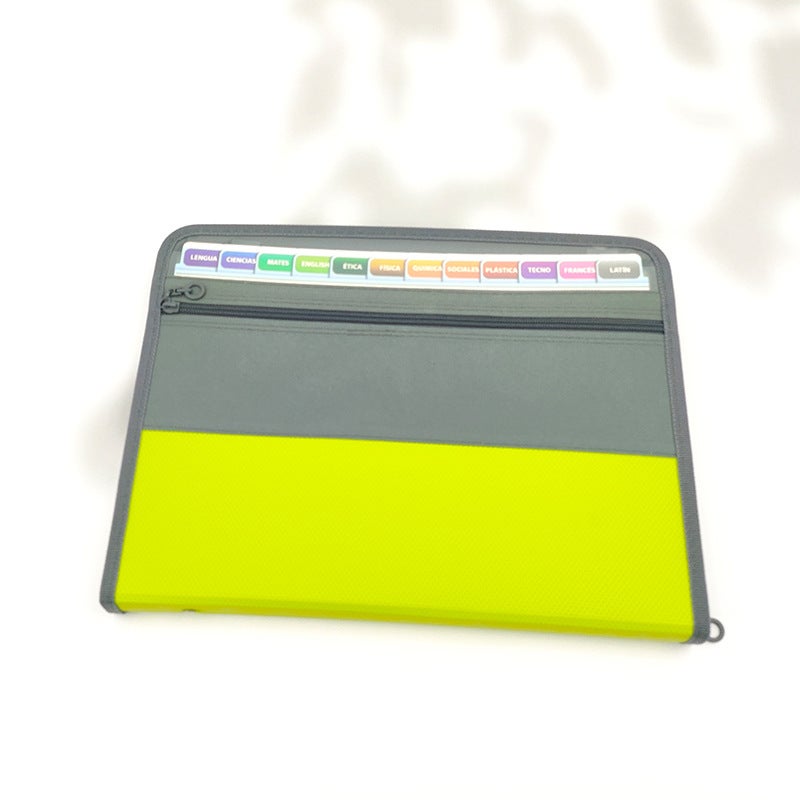 Office Multi-Layer Accordion File Folder 13 Compartments A4 Zipper Classification File Storage Accordion Bag Ins - Image 5