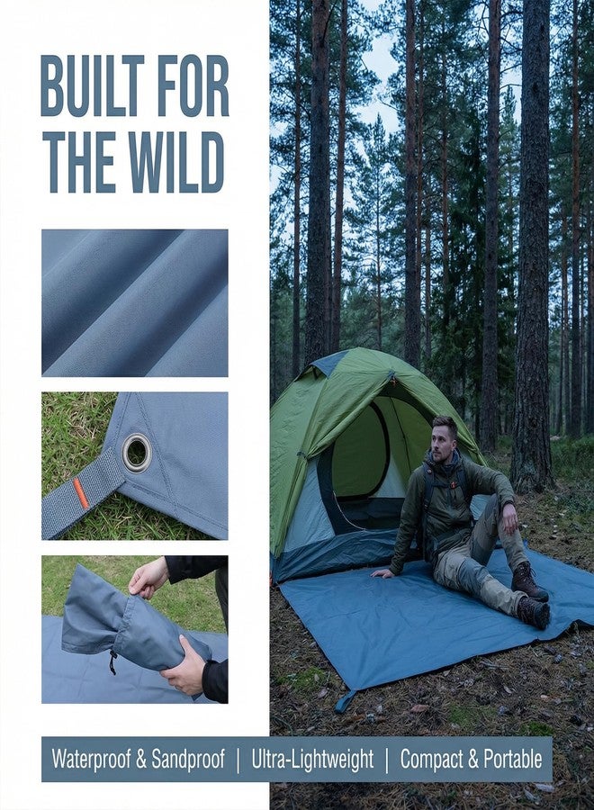 YERGOFE Camping Picnic Tent Footprint - 210×150cm | Lightweight & Waterproof | Sandproof Camping Ground Cloth for Beach, Hiking | Compact Storage Bag Included for Couples & Backpackers - Image 2