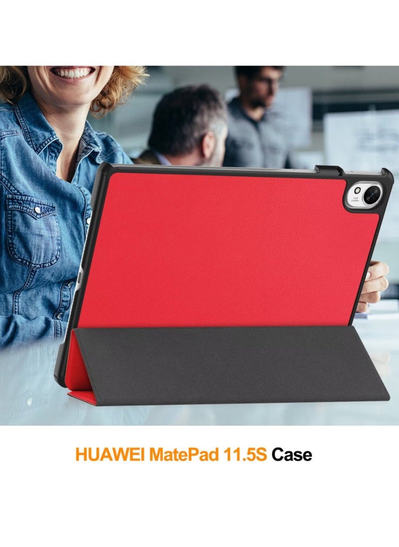 Best Choice Products - For Huawei Mate MatePad 11.5S Case, Slim Folio Protective Case Hard Shell Lightweight Stand Smart Cover for Huawei Mate MatePad 11.5S,Red - Image 1