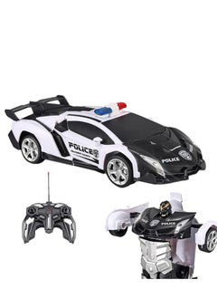 Transforming Robot Car Toy, Cool Transforming Remote Control Car - Transforming Toy Car 1:18 Sports Car Transforming Robot Remote Control One Key Transformation