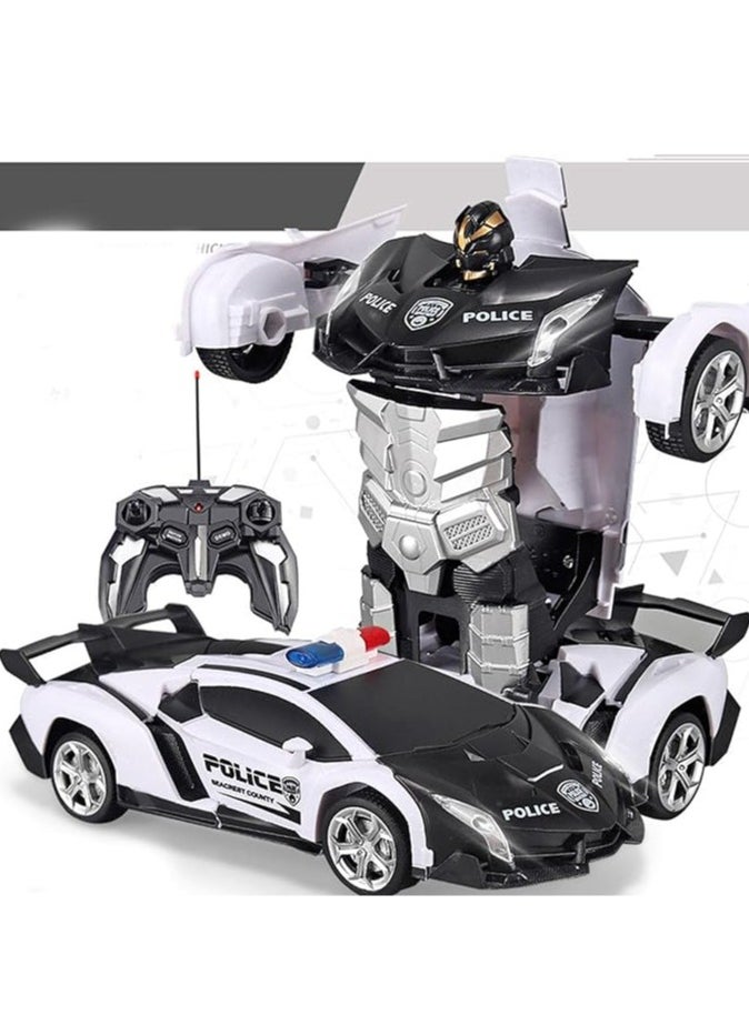 General - Transforming Robot Car Toy, Cool Transforming Remote Control Car - Transforming Toy Car 1:18 Sports Car Transforming Robot Remote Control One Key Transformation - Image 1