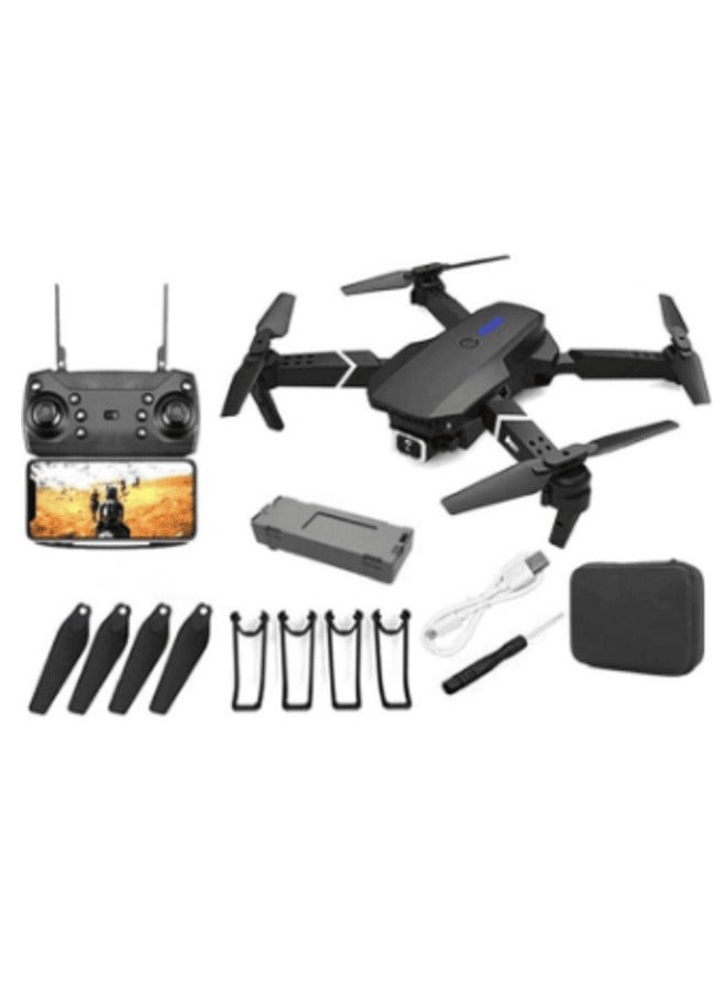 ELTRAZONE طائرة درون ميني E88 آيو 4K – طائرة RC قابلة للطي بكاميرتين مزدوجتين، بث واي فاي FPV، عمر بطارية طويل، سهلة الطيران، مثالية للاستكشاف الجوي، التصوير والمغامرات الخارجية – توصيل في الإمارات - Image 1