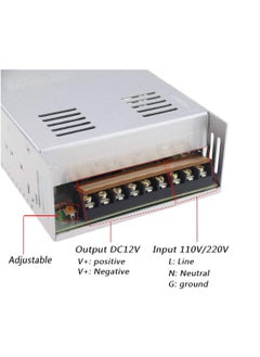 GOMETY 12V 30A 360W LED Power Supply - 110V/220V AC to DC 12 Volt Universal Regulated Switching Transformer for LED Strip Lights, Signs, Audio, Computer Project  - Image 3