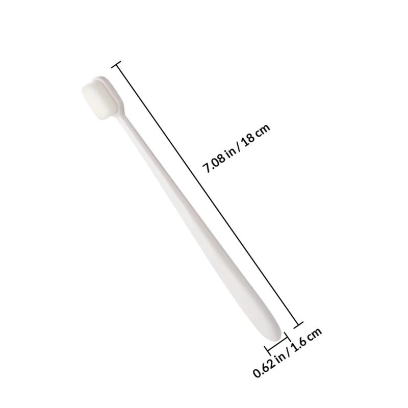 Soft Micro Nano Toothbrush 4 Pack Black White Flat Head Wavy Design For Adults - Image 3