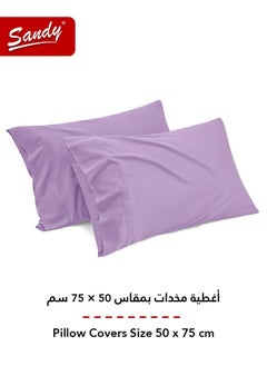 Sandy Sandy Premium Hotel Quality Flat Sheet and Pillow Cases, Bed Sheet 3 Pieces Set, Soft & Breathable and Cooling, King Size 274 x 259 cm, Lilac  - Image 4