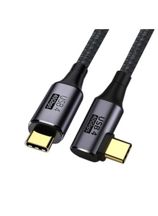 CY 90 Degree Angled USB-C to Type-C USB4 Cable 40Gbps with 100W Charging UHD 8K 5K 4K@60Hz USB4.0 Compatible with Thunderbolt3/4 0.3M - pzsku/Z0E81651581222CEC6941Z/45/1743618211/8ca26576-765c-4ec4-bf58-f6eb77fa8117