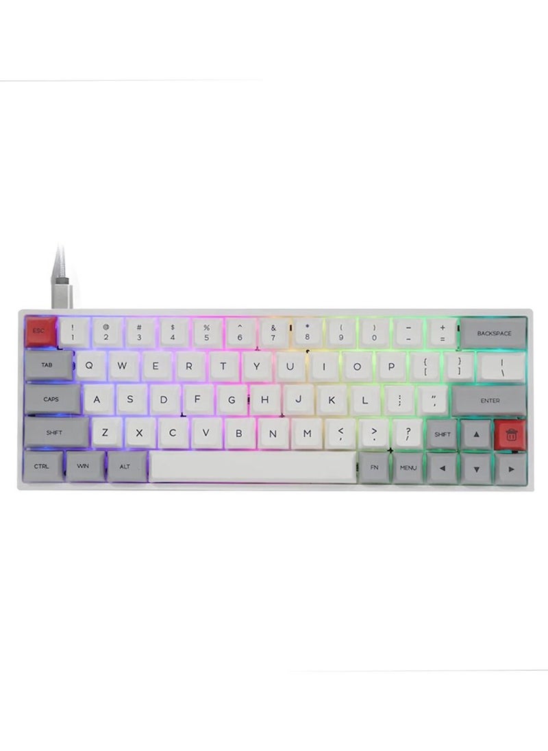 EPOMAKER - SKYLOONG SK64 Mechanical Gaming Keyboard – Gateron Optical Yellow Switch (White Grey Red) - Image 1