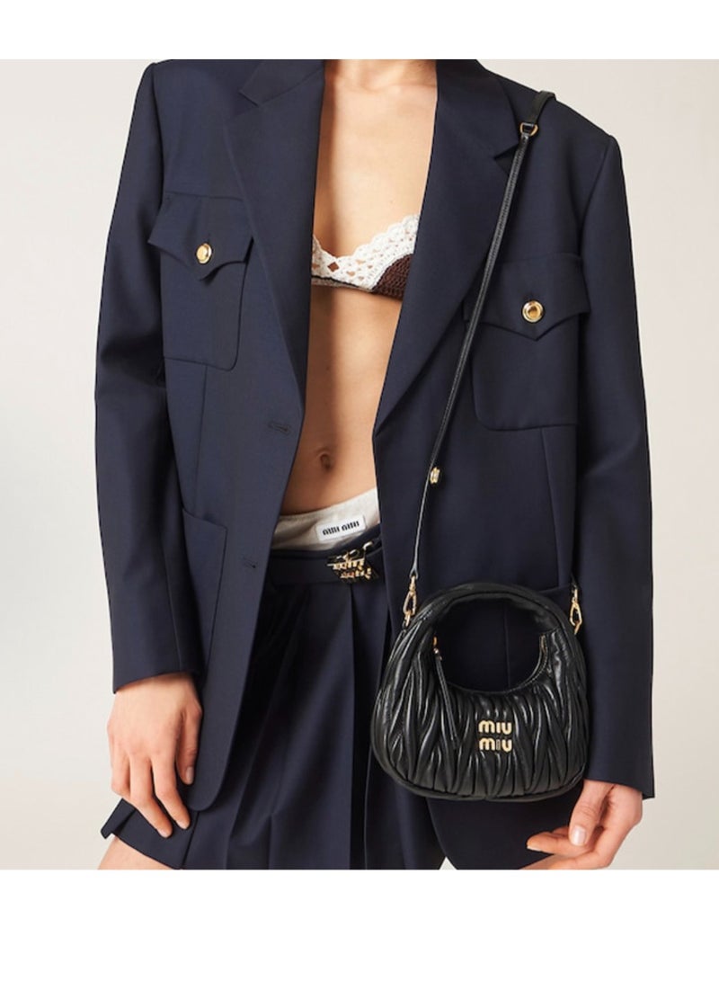 Wander quilted nappa leather hobo Crossbody Shoulder Bag. - Image 5