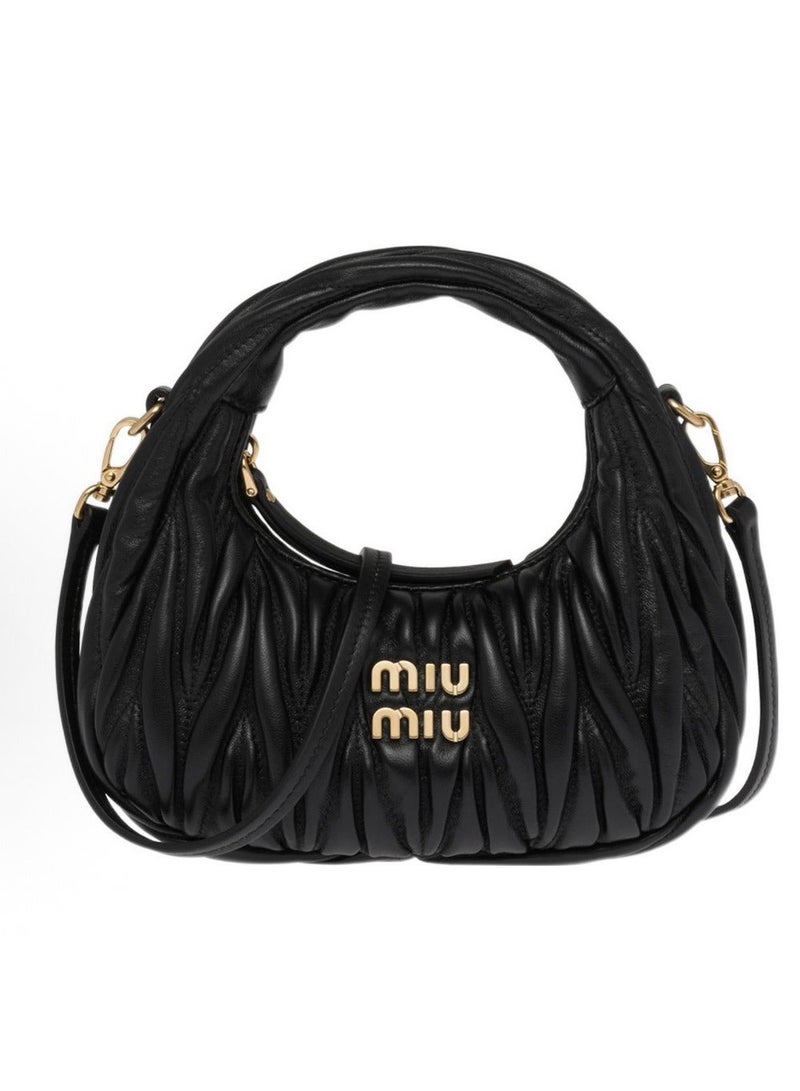 Wander quilted nappa leather hobo Crossbody Shoulder Bag. - Image 1