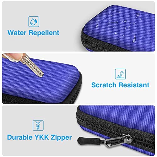 MEDMAX Hard Shell Protective Case for Freestyle Libre 3 2 / Libre Reader, Lightweight Shockproof Diabetic Storage Carrying Case with Clip and Handle (Blue) - Image 5